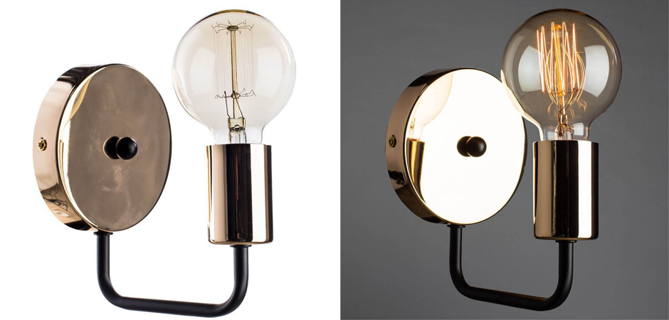 Бра Loft Industrial Glossy Gold Sconces Бра Loft Industrial Glossy Gold Sconces - Loft-Concept в Орле