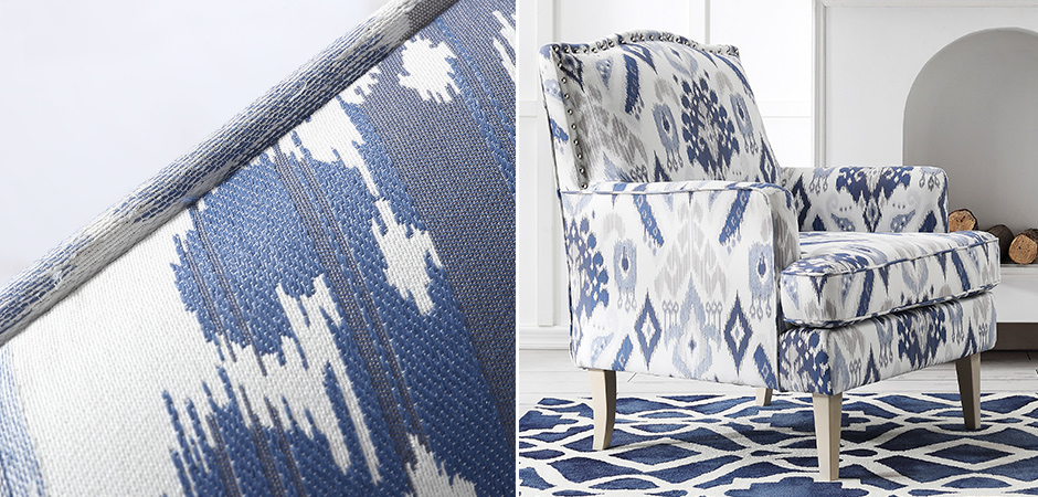 Кресло Armchair Ornament Blue Ikat Кресло Armchair Ornament Blue Ikat - Loft-Concept в Орле