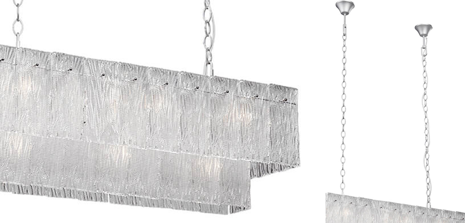 Люстра прямоугольная Textured Glass Chandelier - Loft-Concept в Орле