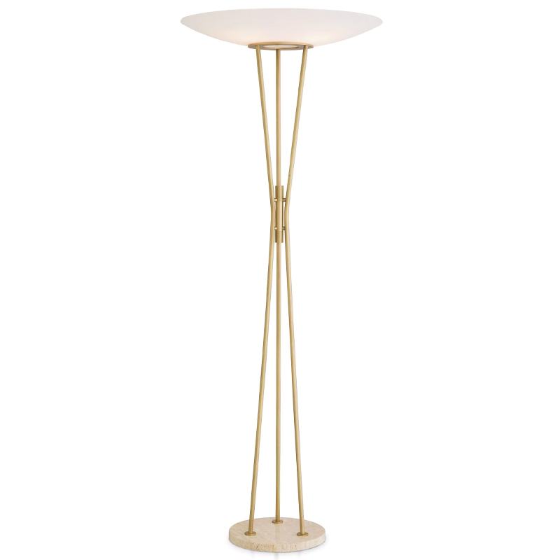 Торшер Eichholtz Floor Lamp Collina Латунь Белый Песочный Торшер Eichholtz Floor Lamp Collina Латунь Белый Песочный в Орле | Loft Concept