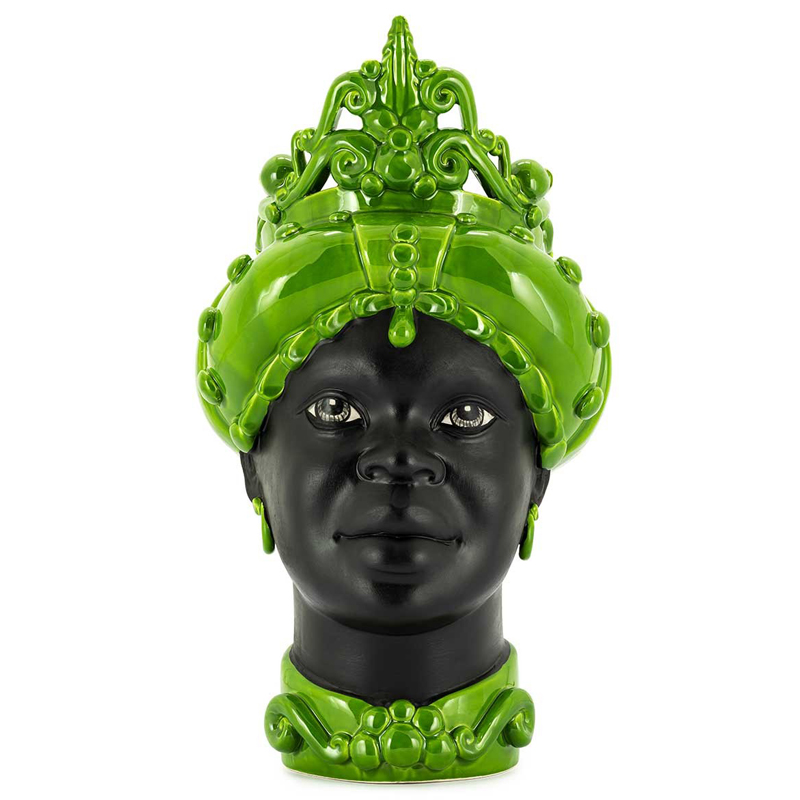 Ваза VASE MORO LADY MED. MAT Green Черный Зеленый Ваза VASE MORO LADY MED. MAT Green Черный Зеленый в Орле | Loft Concept