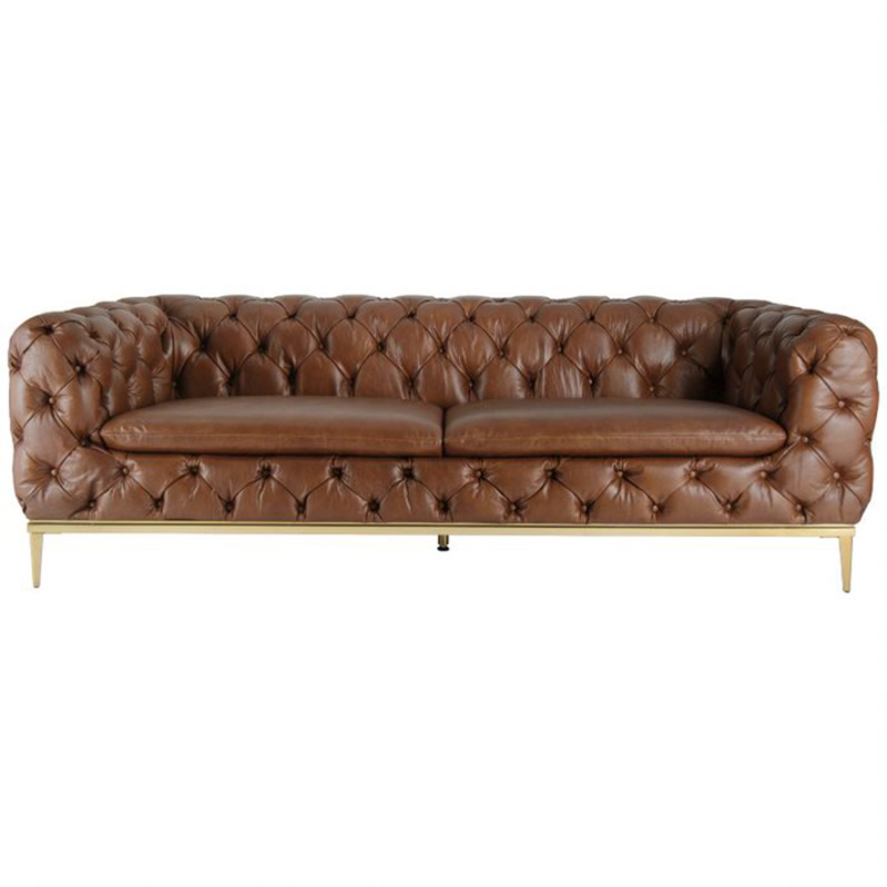 Диван Dorsten Sofa brown leather Коричневый Диван Dorsten Sofa brown leather Коричневый в Орле | Loft Concept