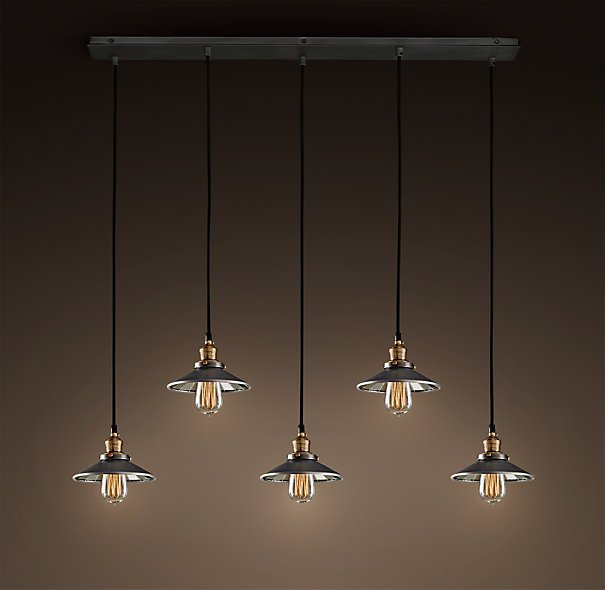 Люстра Loft Cone Pendant Reflector 5 Line Черный в Орле | Loft Concept 
