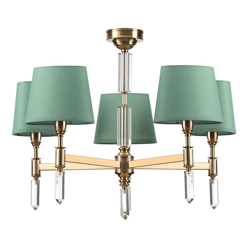 Люстра Ramona Green Chandelier Бронза Зеленый Люстра Ramona Green Chandelier Бронза Зеленый в Орле | Loft Concept