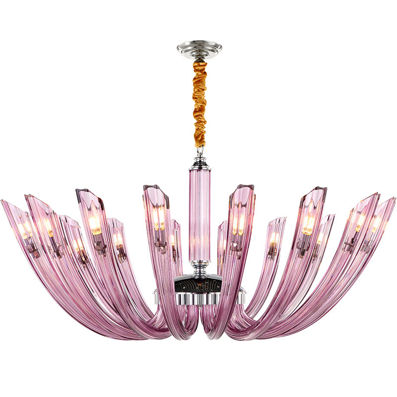 Люстра Pink Rays Chandelier Розовый Хром Люстра Pink Rays Chandelier Розовый Хром в Орле | Loft Concept