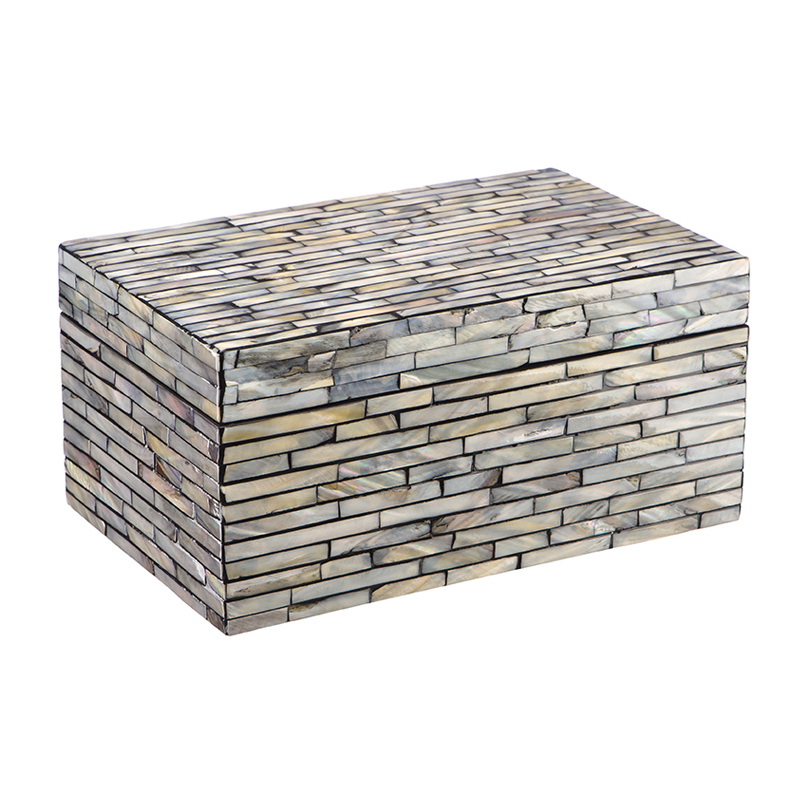 Шкатулка Box Nacre Silver Серебряный Черный Шкатулка Box Nacre Silver Серебряный Черный в Орле | Loft Concept