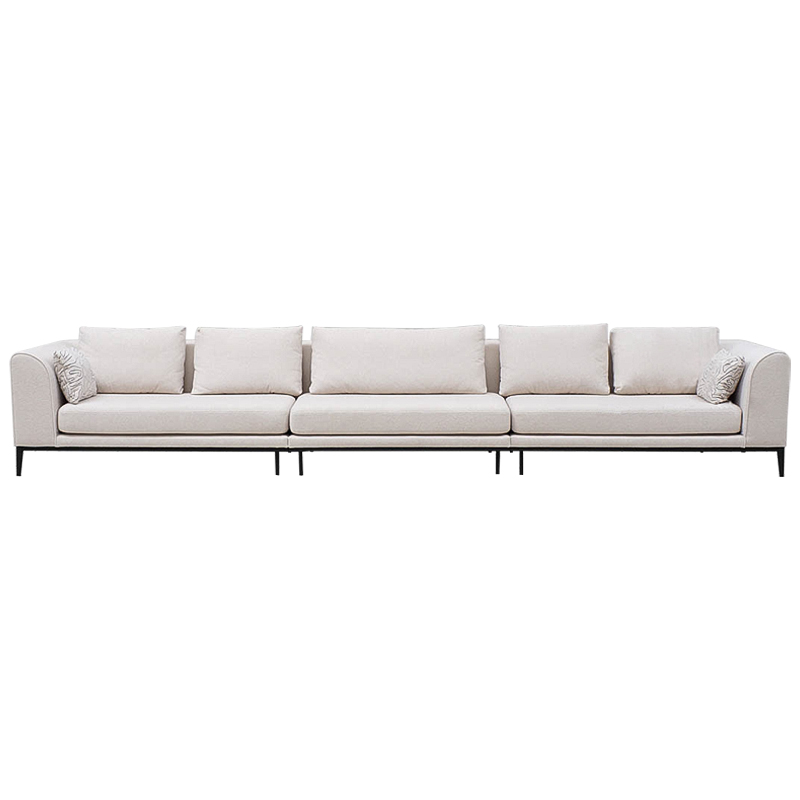 Диван Willa Long Sofa Молочный Черный в Орле | Loft Concept 