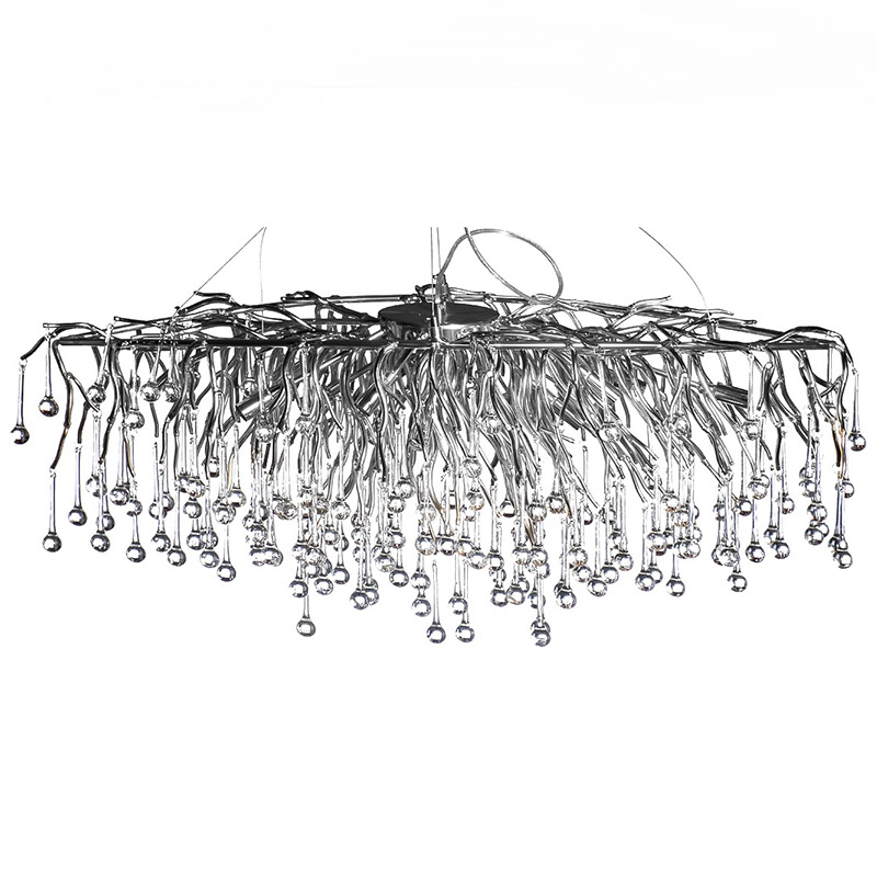 Люстра Droplet Chrome Chandelier Хром Прозрачный Люстра Droplet Chrome Chandelier Хром Прозрачный в Орле | Loft Concept