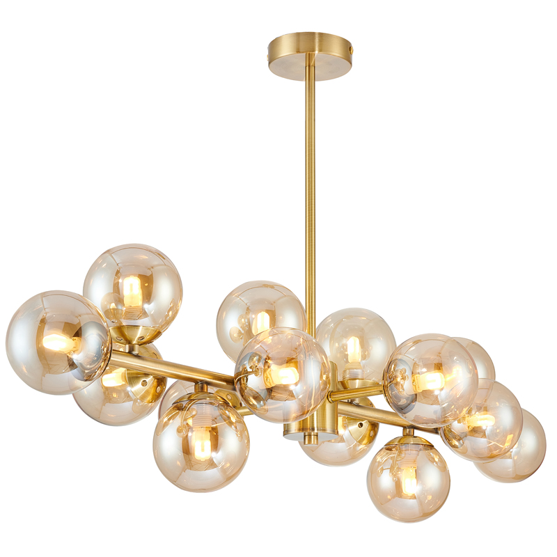 Люстра Berries Chandelier amber 14 Латунь Янтарь (Amber) Люстра Berries Chandelier amber 14 Латунь Янтарь (Amber) в Орле | Loft Concept