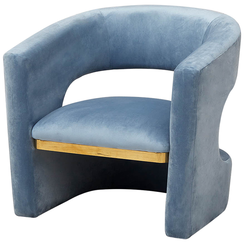 Кресло голубое Walsh Blue Armchair Голубой Глянцевое золото Кресло голубое Walsh Blue Armchair Голубой Глянцевое золото в Орле | Loft Concept
