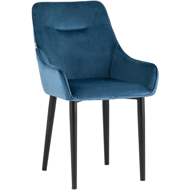 Стул Joan Chair Синий Велюр Синий Черный Стул Joan Chair Синий Велюр Синий Черный в Орле | Loft Concept