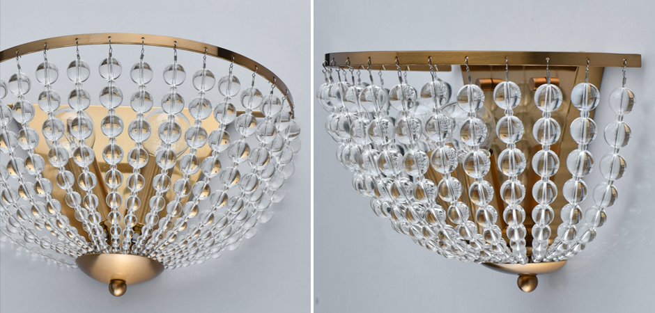 Бра Virginia Clear Beads Wall Lamp Gold Бра Virginia Clear Beads Wall Lamp Gold - Loft-Concept в Орле