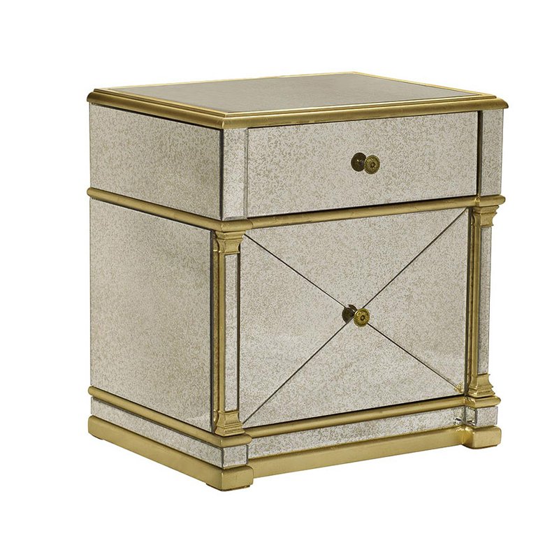 Комод зеркальный Mirrored Commode Aged Золотой Комод зеркальный Mirrored Commode Aged Золотой в Орле | Loft Concept