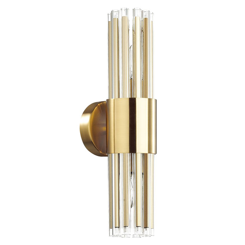 Бра Gladwin Glass Tube Wall Lamp Золотой Прозрачный Бра Gladwin Glass Tube Wall Lamp Золотой Прозрачный в Орле | Loft Concept