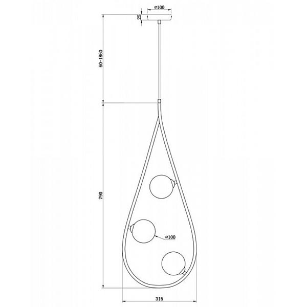 Люстра Marcan 3 Ball Chandelier Black Люстра Marcan 3 Ball Chandelier Black в Орле