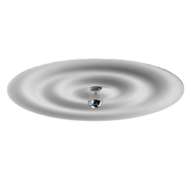 Потолочный светильник круглый Round Plate Белый Потолочный светильник круглый Round Plate Белый в Орле | Loft Concept