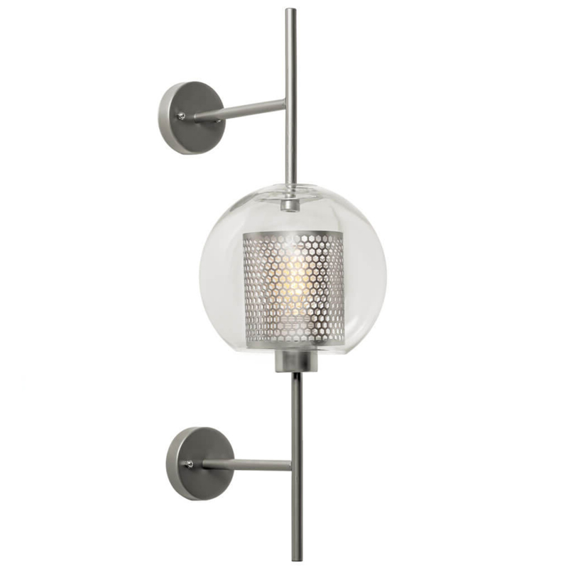 Бра Perforation Wall Lamp Nickel 58 Никель Прозрачное Стекло Бра Perforation Wall Lamp Nickel 58 Никель Прозрачное Стекло в Орле | Loft Concept