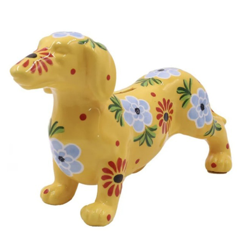 Статуэтка Flower Dachshund yellow Желтый Мульти Статуэтка Flower Dachshund yellow Желтый Мульти в Орле | Loft Concept