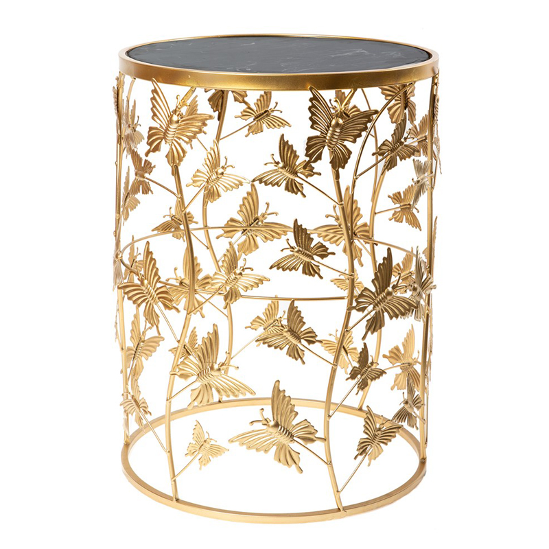 Приставной стол Gold Butterfly чёрный мрамор Золотой Черный Мрамор Nero Приставной стол Gold Butterfly чёрный мрамор Золотой Черный Мрамор Nero в Орле | Loft Concept