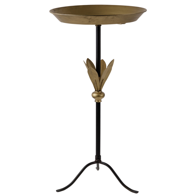 Приставной стол Leaves Side Table Золотой Черный в Орле | Loft Concept 