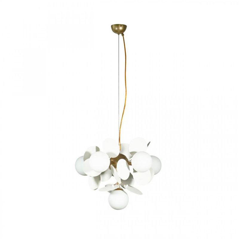 Люстра MATISSE Chandelier White 6 ламп Белый Золотой Люстра MATISSE Chandelier White 6 ламп Белый Золотой в Орле | Loft Concept