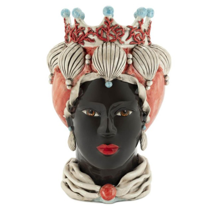 Ваза VASE MORO LADY CORAL Черный Мульти Ваза VASE MORO LADY CORAL Черный Мульти в Орле | Loft Concept