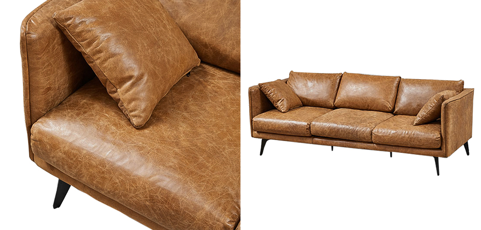 Диван Caramel Leather Triple Sofa Диван Caramel Leather Triple Sofa - Loft-Concept в Орле