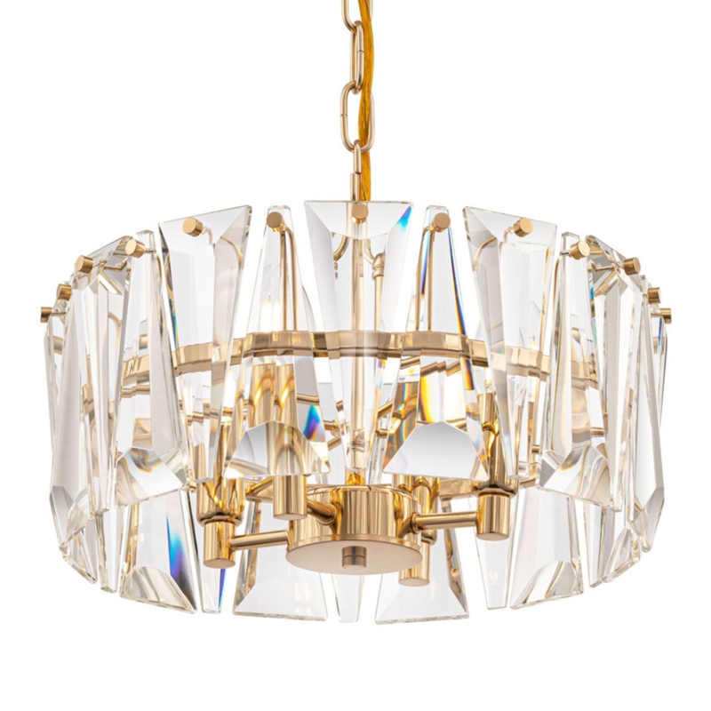 Люстра Ruby Crystal Chandelier Gold 38 Глянцевое золото Прозрачное Стекло Люстра Ruby Crystal Chandelier Gold 38 Глянцевое золото Прозрачное Стекло в Орле | Loft Concept