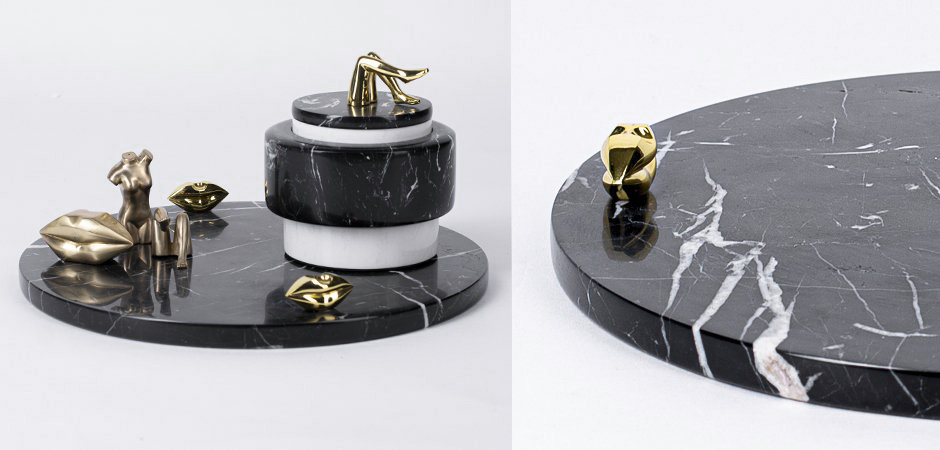 Поднос ACOLYTE ENTERTAINING PLATTER MARBLE & BRONZE Поднос ACOLYTE ENTERTAINING PLATTER MARBLE & BRONZE - Loft-Concept в Орле