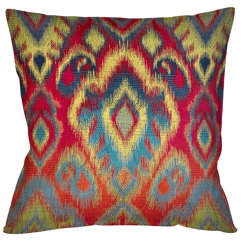 Декоративная подушка Ikat Pattern с разноцветным узором Мульти Декоративная подушка Ikat Pattern с разноцветным узором Мульти в Орле | Loft Concept