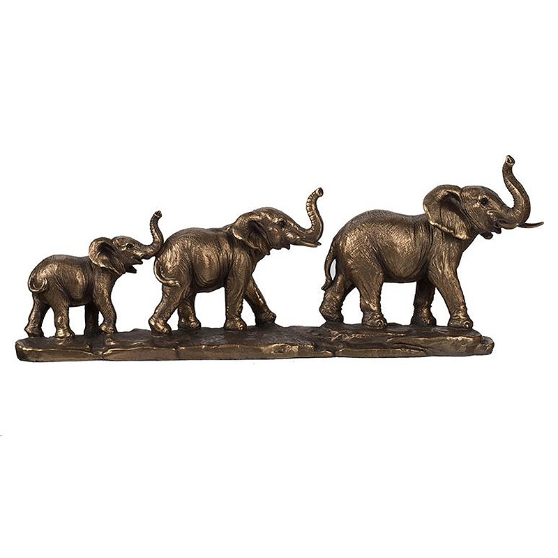 Композиция в виде семьи слонов Elephants Figurine Бронза Композиция в виде семьи слонов Elephants Figurine Бронза в Орле | Loft Concept