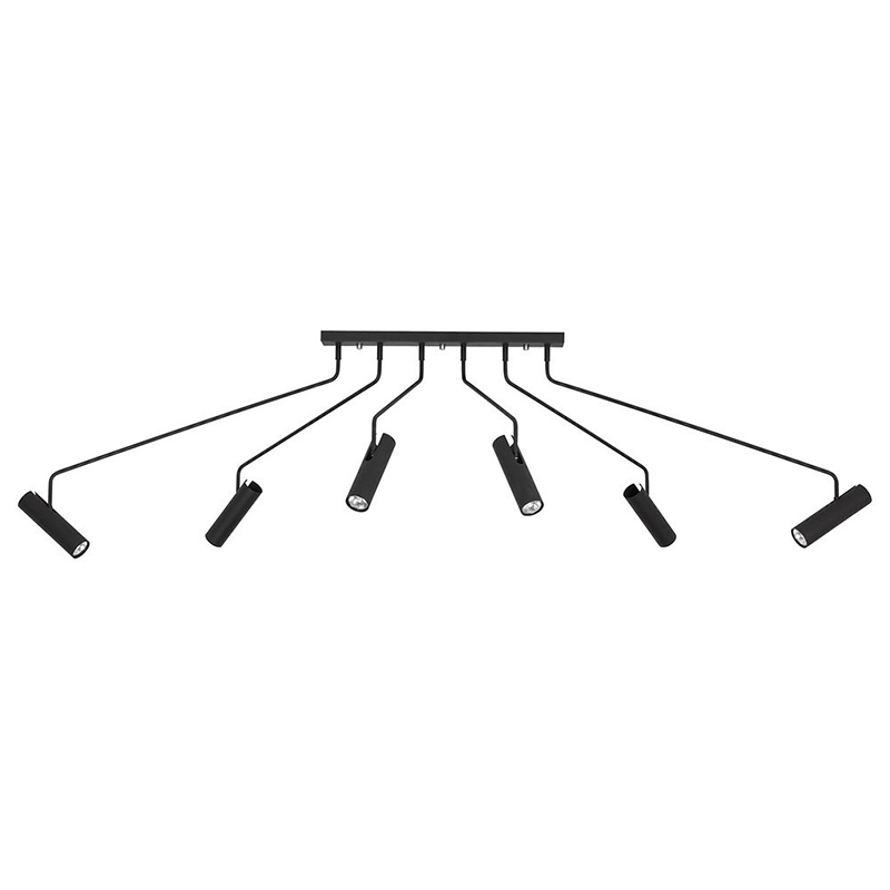 Потолочный светильник Tibo Branches Trumpet Tube black 6 Черный Потолочный светильник Tibo Branches Trumpet Tube black 6 Черный в Орле | Loft Concept