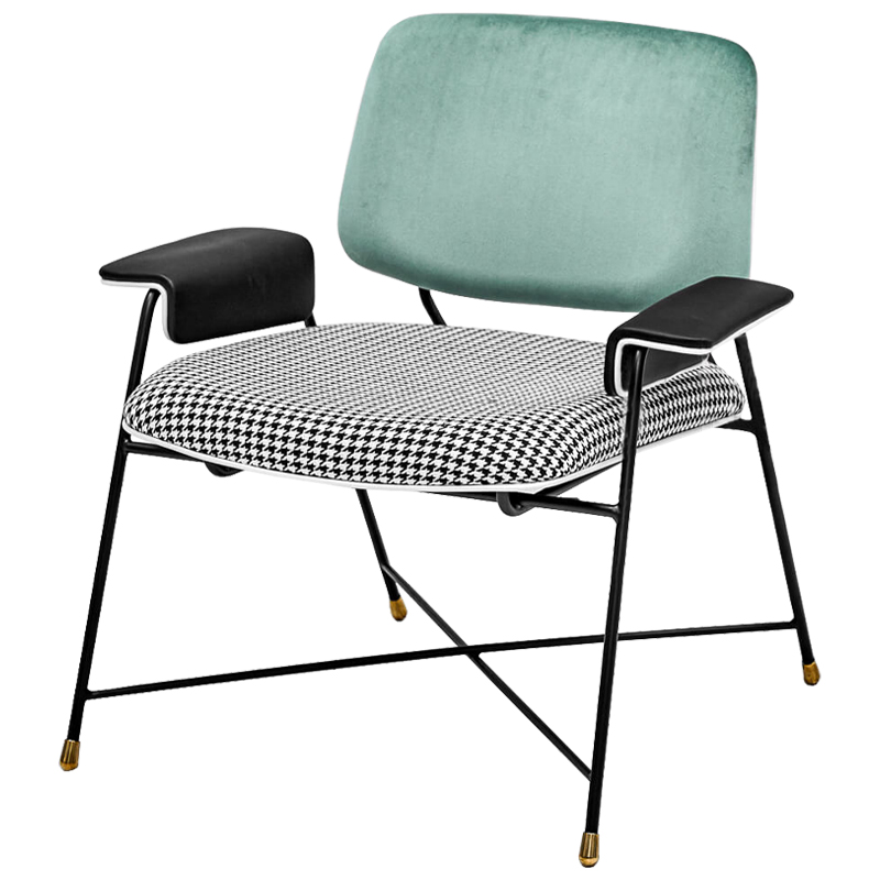 Кресло Bagot Chair Mint Черно-белый Мятный в Орле | Loft Concept 