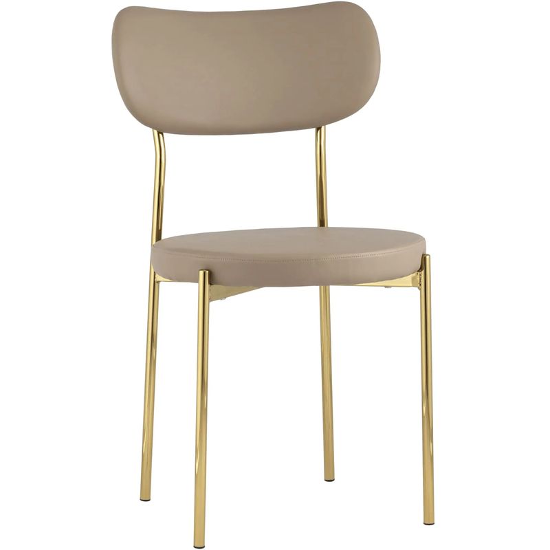 Стул Alfie Chair Золотые ножки Бежевая Экокожа Бежевый Золотой Стул Alfie Chair Золотые ножки Бежевая Экокожа Бежевый Золотой в Орле | Loft Concept