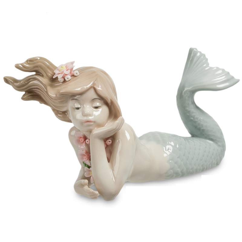 Статуэтка Mermaid Leia Бежевый Серо-голубой Розовый пастельный Статуэтка Mermaid Leia Бежевый Серо-голубой Розовый пастельный в Орле | Loft Concept
