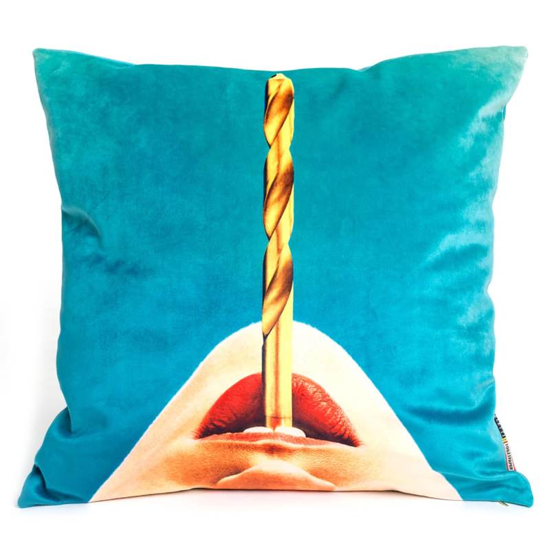 Подушка Seletti Cushion Drill Design Toiletpaper Бирюзовый Подушка Seletti Cushion Drill Design Toiletpaper Бирюзовый в Орле | Loft Concept