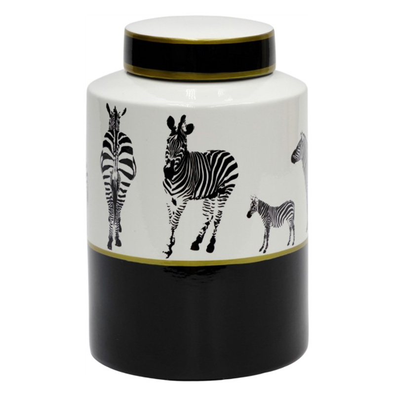 Ваза Zebra Vase white and black 26 Белый Черный Золотой Ваза Zebra Vase white and black 26 Белый Черный Золотой в Орле | Loft Concept