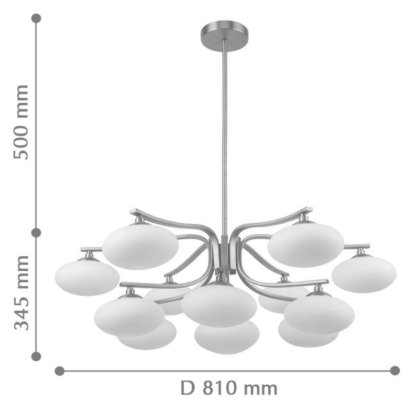 Oval Balls Mushrooms Chandelier 13 Silver Oval Balls Mushrooms Chandelier 13 Silver в Орле