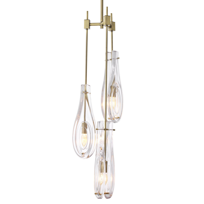 Люстра Eichholtz Chandelier Bellano S Brass Латунь Прозрачный Люстра Eichholtz Chandelier Bellano S Brass Латунь Прозрачный в Орле | Loft Concept