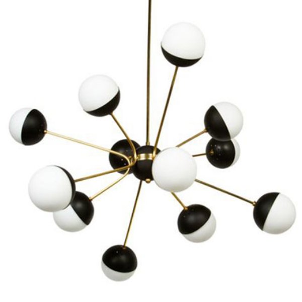 Люстра Rewire Custom Orb Chandelier Черный Латунь Прозрачный белый Люстра Rewire Custom Orb Chandelier Черный Латунь Прозрачный белый в Орле | Loft Concept