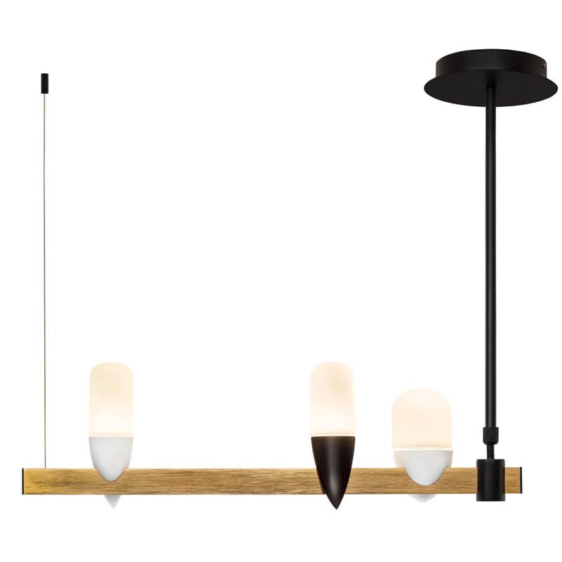 Люстра Ebenezer Chandelier Linear black 60 Латунь Черный Люстра Ebenezer Chandelier Linear black 60 Латунь Черный в Орле | Loft Concept