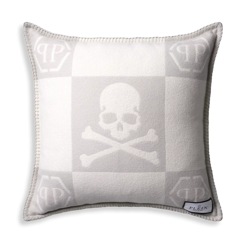 Подушка Philipp Plein Cushion Cashmere Skull 45 x 45 Grey Серый Белый Подушка Philipp Plein Cushion Cashmere Skull 45 x 45 Grey Серый Белый в Орле | Loft Concept