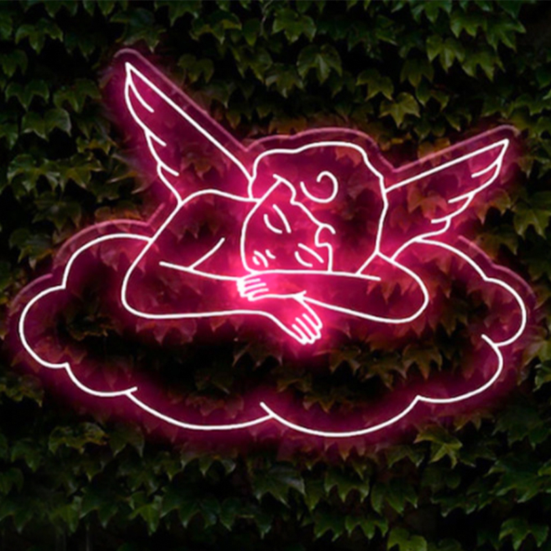 Неоновая настенная лампа Sleeping Angel Neon Wall Lamp Розовый Прозрачный Розовый Неоновая настенная лампа Sleeping Angel Neon Wall Lamp Розовый Прозрачный Розовый в Орле | Loft Concept