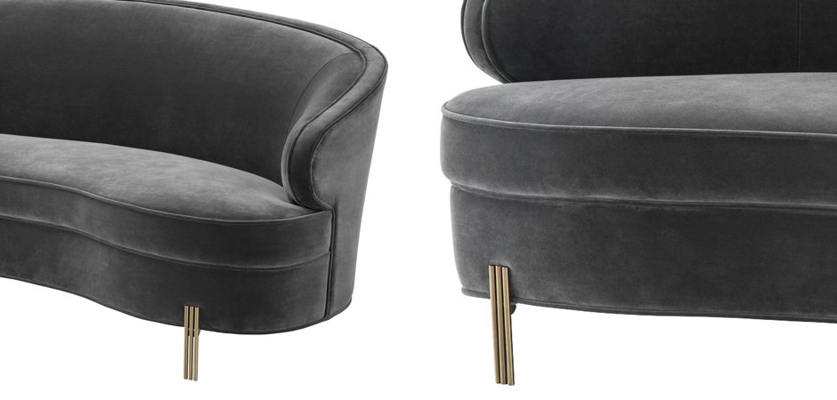 Диван Eichholtz Sofa Pierson dark grey Диван Eichholtz Sofa Pierson dark grey - Loft-Concept в Орле