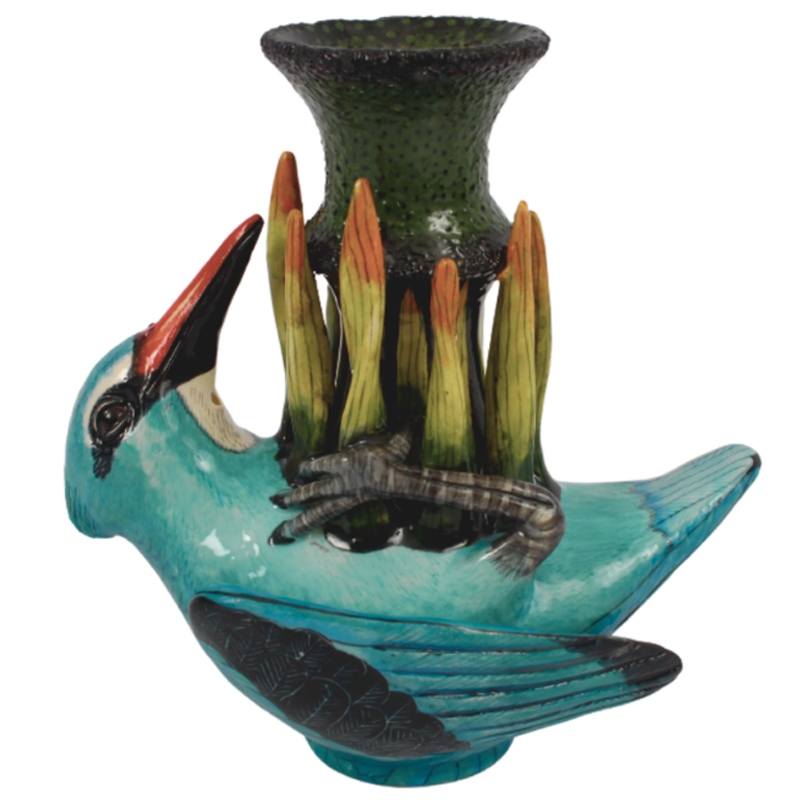 Ваза Голубая Птичка Woodland Kingfisher Vase Синий Ваза Голубая Птичка Woodland Kingfisher Vase Синий в Орле | Loft Concept