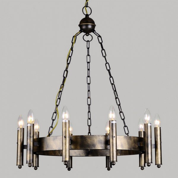 Люстра Loft Castle Chandelier 10 Металлик винтаж Люстра Loft Castle Chandelier 10 Металлик винтаж в Орле | Loft Concept