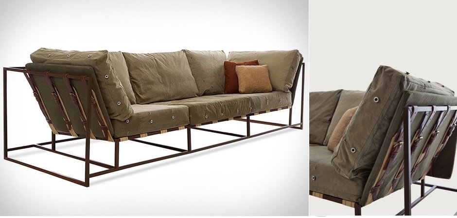 Диван Inheritance Sofa Olive Military Fabric Диван Inheritance Sofa Olive Military Fabric - Loft-Concept в Орле