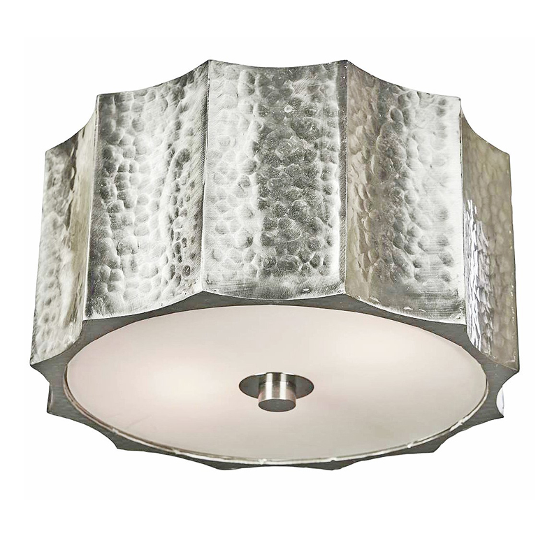 Потолочный светильник Grooved Nickel Drum Никель Потолочный светильник Grooved Nickel Drum Никель в Орле | Loft Concept