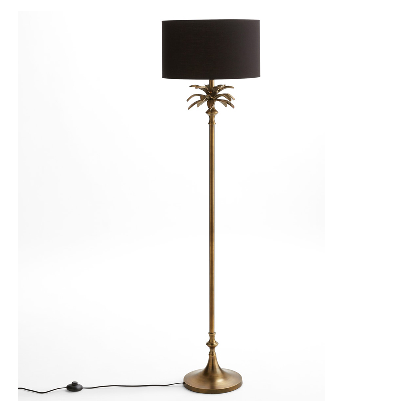 Торшер Palm Black Lampshade Латунь Черный Торшер Palm Black Lampshade Латунь Черный в Орле | Loft Concept