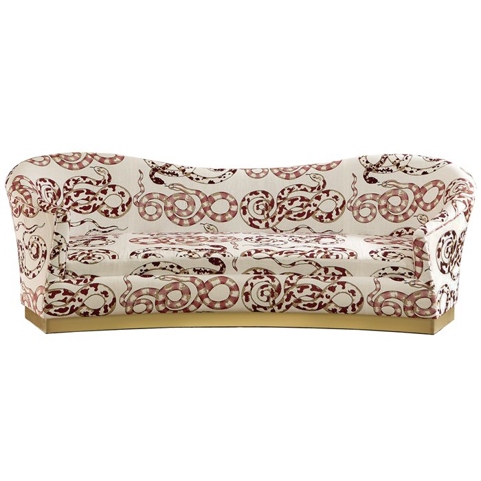 Диван KELLY SOFA Venimeuses Snake Embroidery Белый в Орле | Loft Concept 